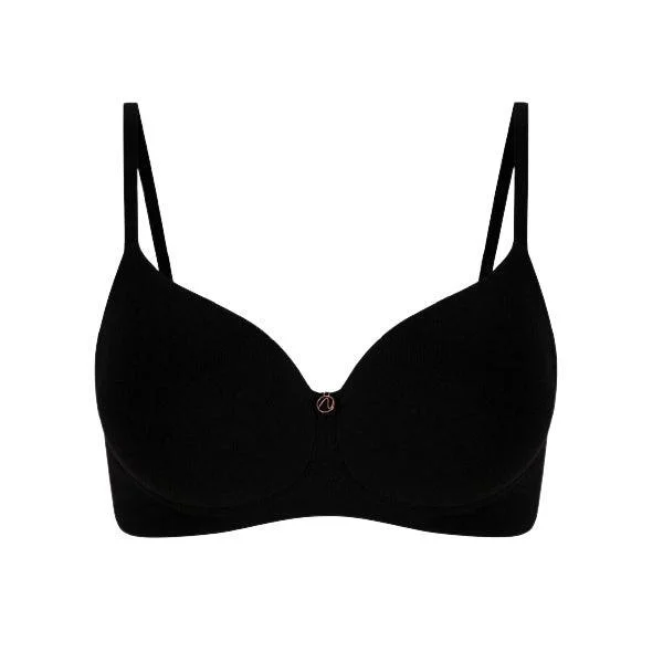 T-shirt Padded Wireless Bra With Broad Smooth Wings | Cotton Everday Bra- Black Wool Fabric Cashmere Fabric Tweed Fabric T-shirt Padded Wireless Bra With Broad Smooth Wings | Cotton Everday Bra- Black Wool Fabric Cashmere Fabric Tweed Fabric