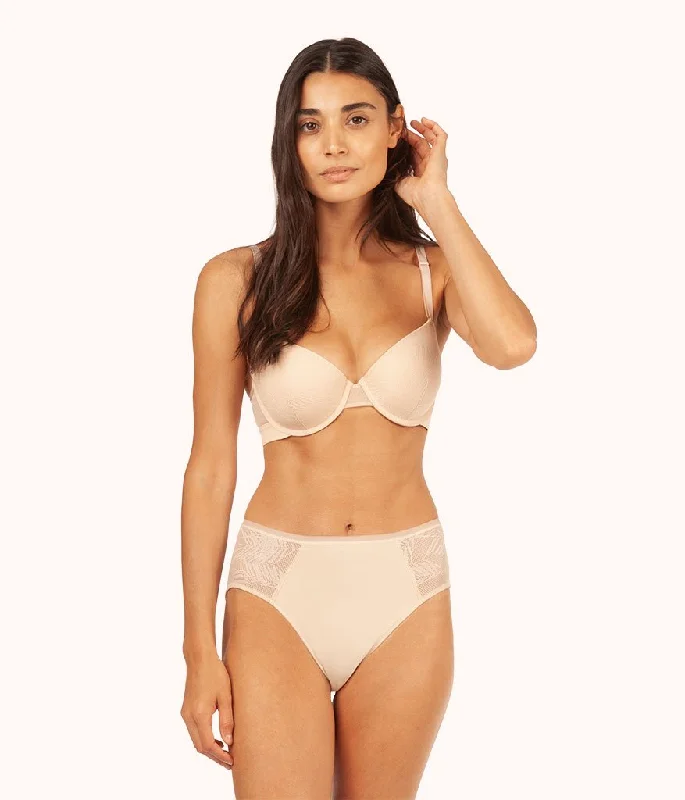 The Smooth Lace T-Shirt Bra: Toasted Almond Spandex Blend Rayon Blend Denim Blend
