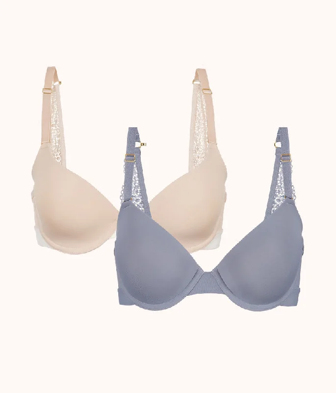The T-Shirt Bra Bundle: Toasted Almond/Smoke Chenille Blend Fleece Blend Nylon Blend