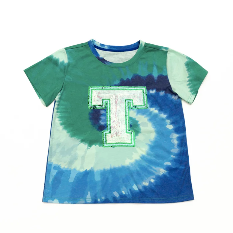 Tie-Dye "T" Tee Silk Blend Satin Velvet