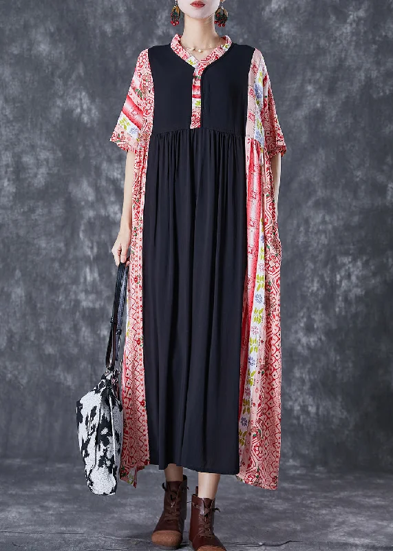 Bohemian Colorblock Ruffled Patchwork Cotton Maxi Dresses Summer Stylish Empire Waist Maxi Dress Bohemian Colorblock Ruffled Patchwork Cotton Maxi Dresses Summer Stylish Empire Waist Maxi Dress