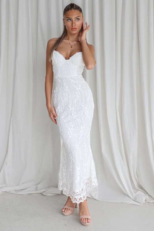 Brynlee Maxi Dress - White Classic Black Maxi Dress