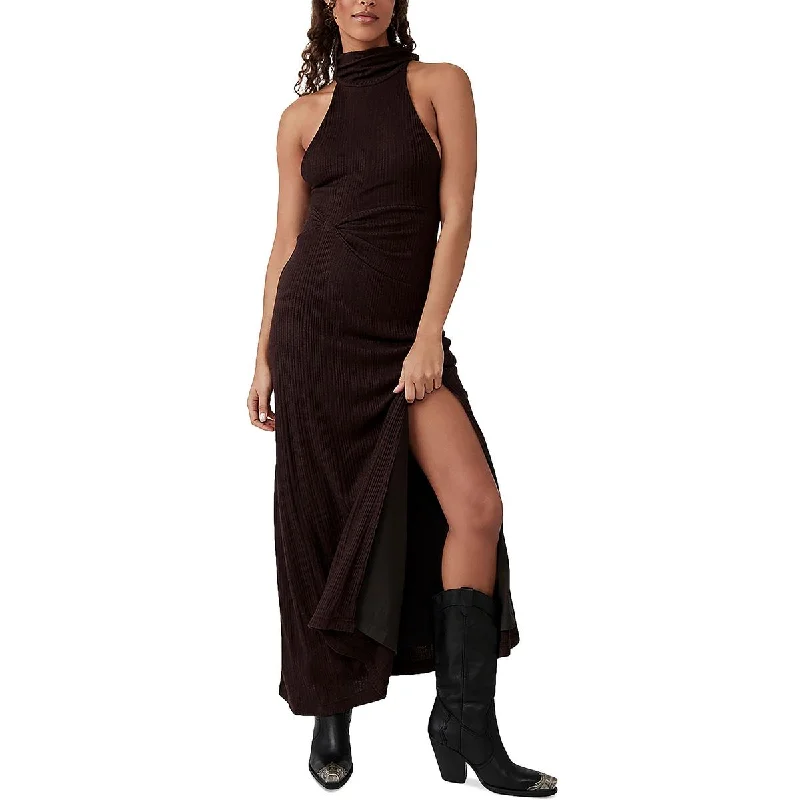 Free People Womens   Knit Sleeveless Maxi Dress Elegant Maxi Dress with Lace