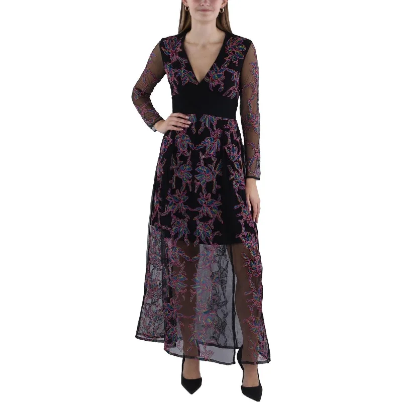 French Connection Womens Emilia V-Neck Embroidered Maxi Dress Trendy Maxi Dress with Lace French Connection Womens Emilia V-Neck Embroidered Maxi Dress Trendy Maxi Dress with Lace