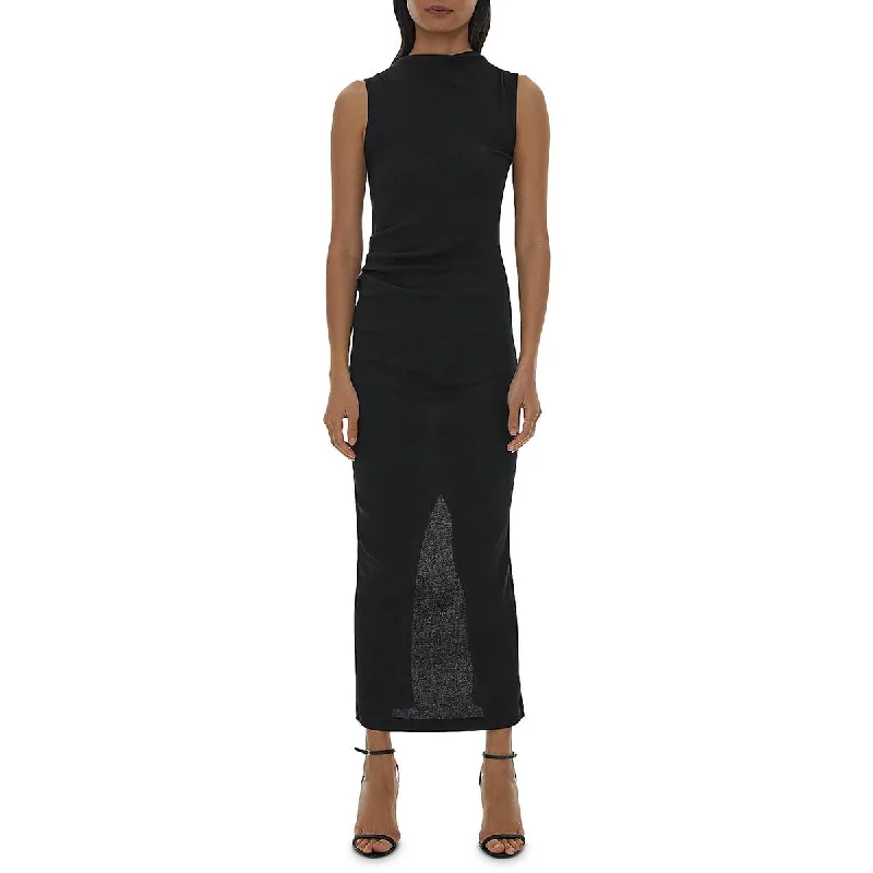 Helmut Lang Womens Sleeveless Maxi Maxi Dress Fashionable Off-Shoulder Maxi Dress