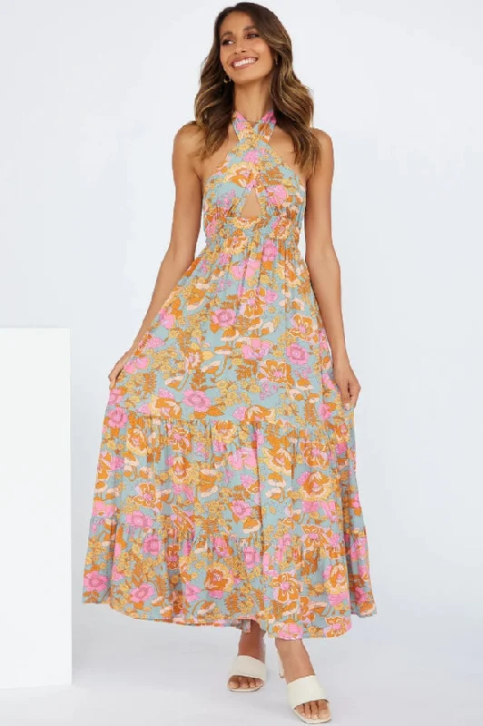 Important Piece Maxi Dress Elegant Pleated Maxi Dress