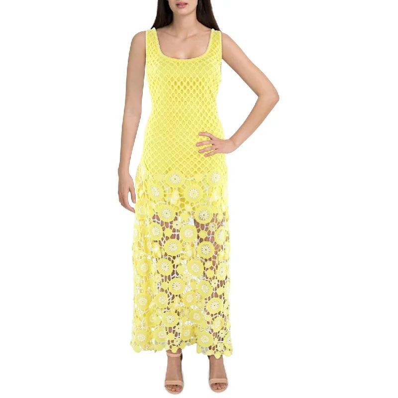 Jonathan Simkhai Womens Samilla Crochet Semi-Sheer Maxi Dress Comfortable T-Shirt Maxi Dress Jonathan Simkhai Womens Samilla Crochet Semi-Sheer Maxi Dress Comfortable T-Shirt Maxi Dress