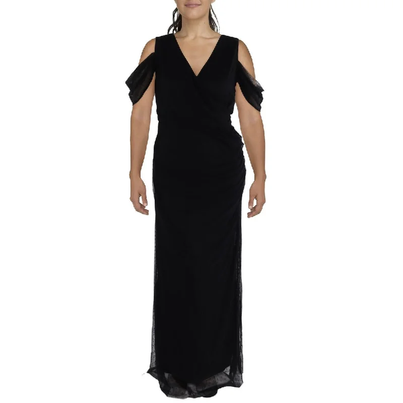 Kiyonna Womens Plus Surplice Cold Shoulder Maxi Dress Stylish Maxi Dress with Pleats Kiyonna Womens Plus Surplice Cold Shoulder Maxi Dress Stylish Maxi Dress with Pleats