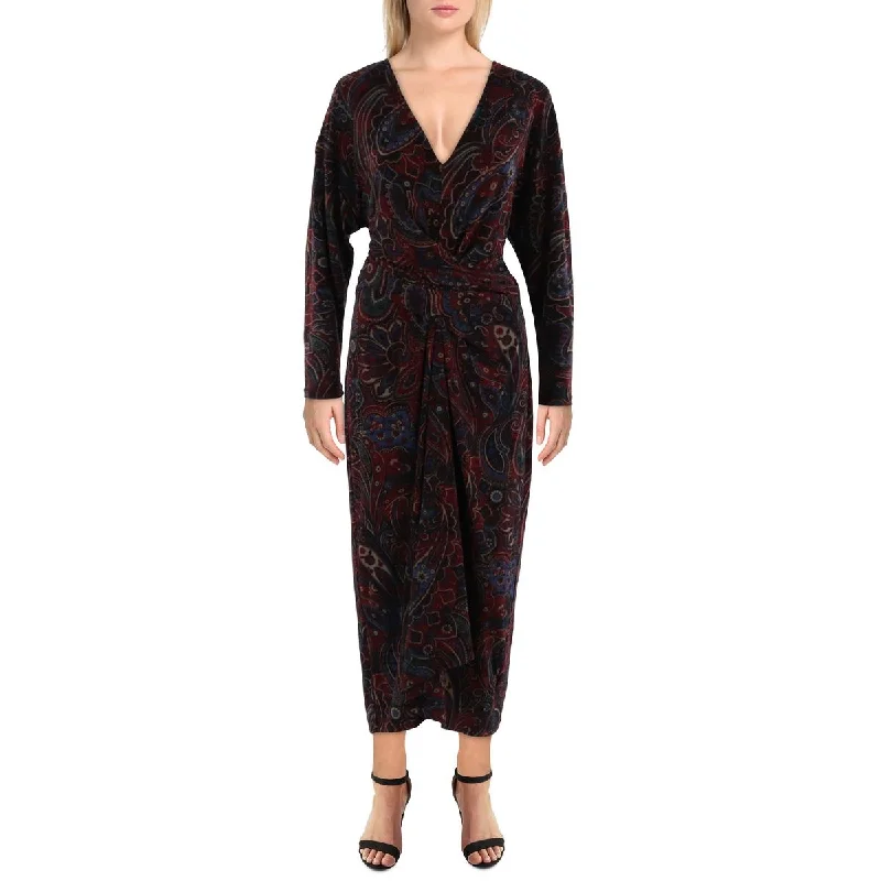 Lauren Ralph Lauren Womens Drapey Long Maxi Dress Chic Sleeveless Maxi Dress