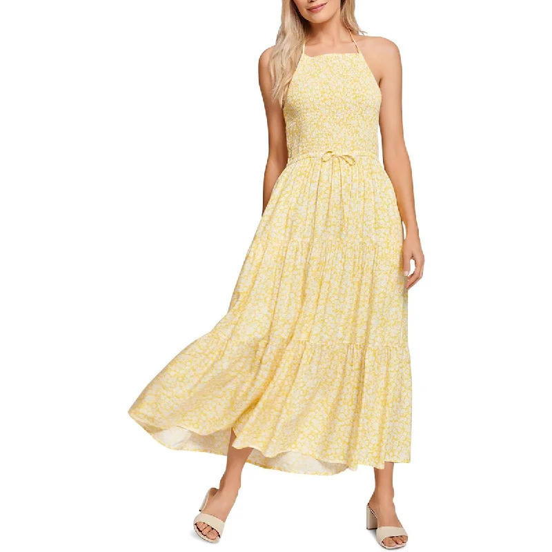 Lost + Wander Womens Halter Long Maxi Dress Comfortable Maxi Dress with Sleeves