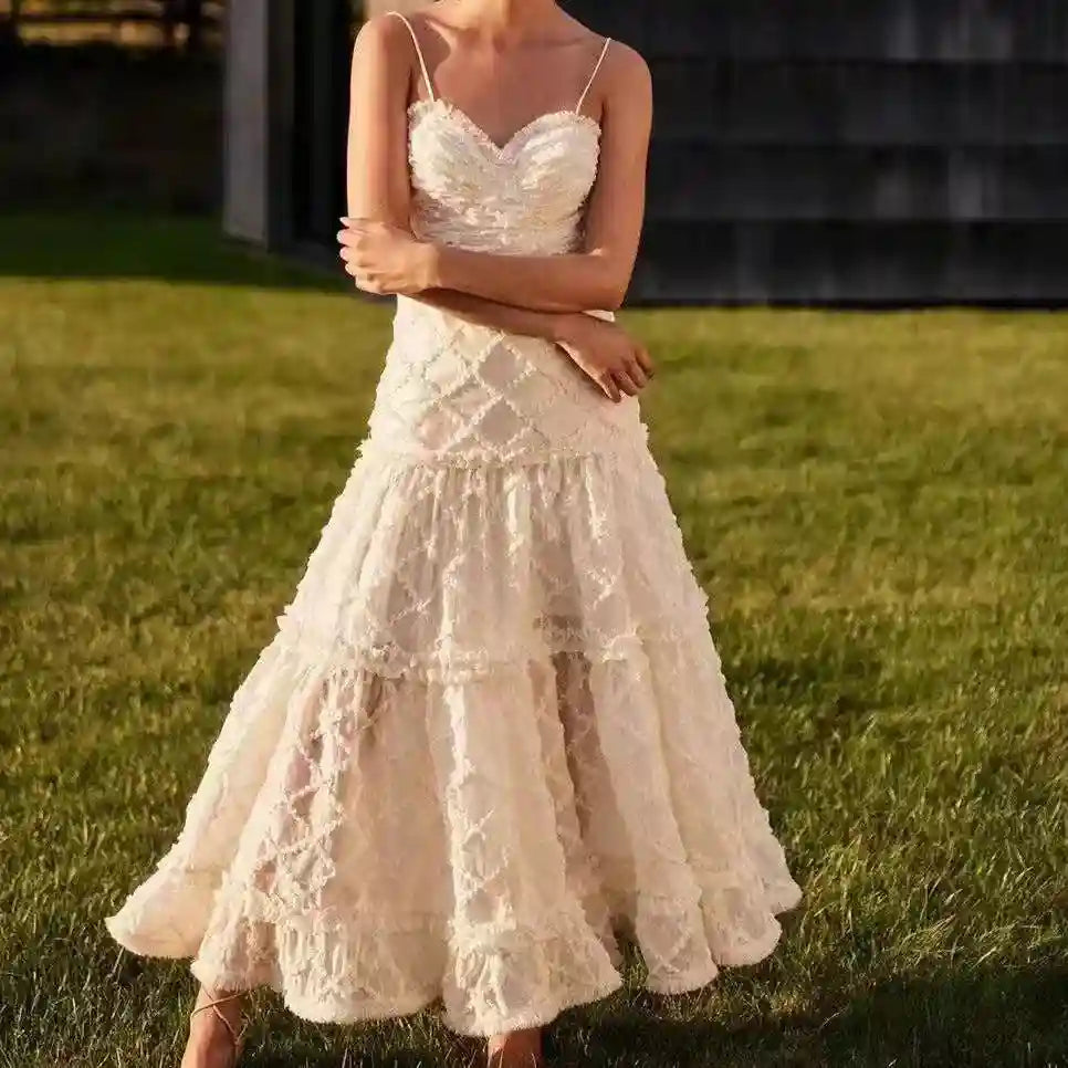 Louise Spaghetti Strap Sweetheart Neck Embroidered Maxi Dress Trendy Maxi Dress with Bow Louise Spaghetti Strap Sweetheart Neck Embroidered Maxi Dress Trendy Maxi Dress with Bow