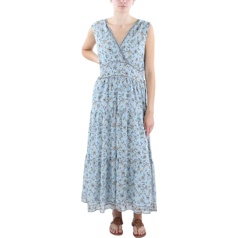 Max Studio Womens Tiered  Maxi Dress Stylish Boho Chic Maxi Dress