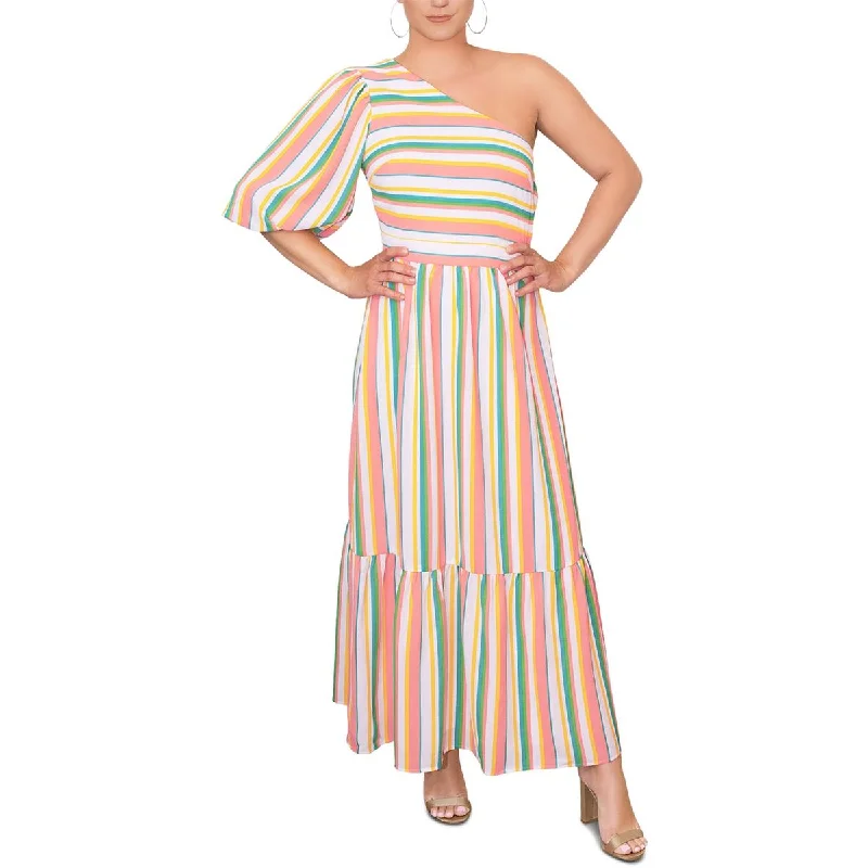 Rachel Rachel Roy Womens Striped Long Maxi Dress Comfortable Flowy Maxi Dress