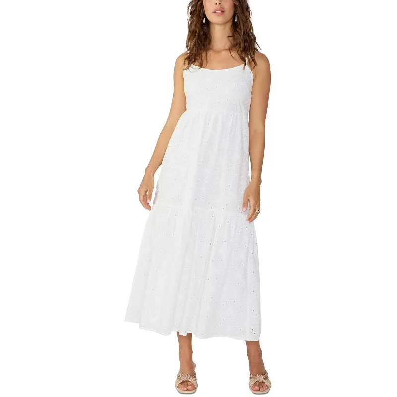 Sanctuary Womens Cotton Embroidered Maxi Dress Stylish Boho Chic Maxi Dress