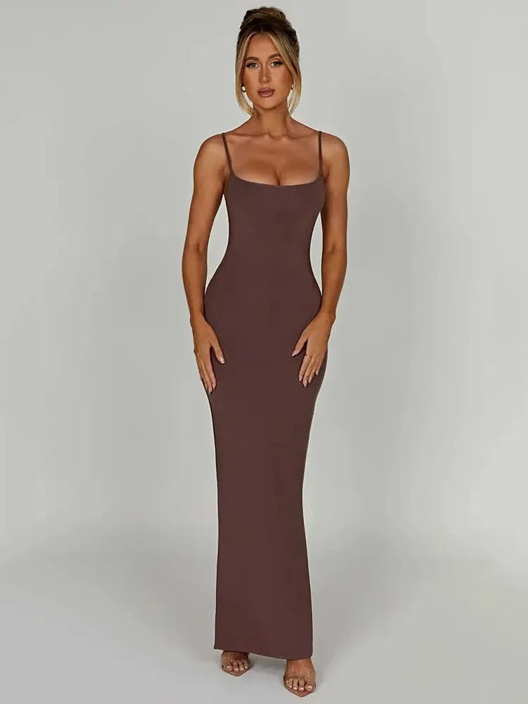 Spaghetti Strap Backless Bodycon Maxi Dress Women Autumn New Thickened Fabric Sleeveless Club Party Sexy Long Dress Elegant Boho Maxi Dress Spaghetti Strap Backless Bodycon Maxi Dress Women Autumn New Thickened Fabric Sleeveless Club Party Sexy Long Dress Elegant Boho Maxi Dress