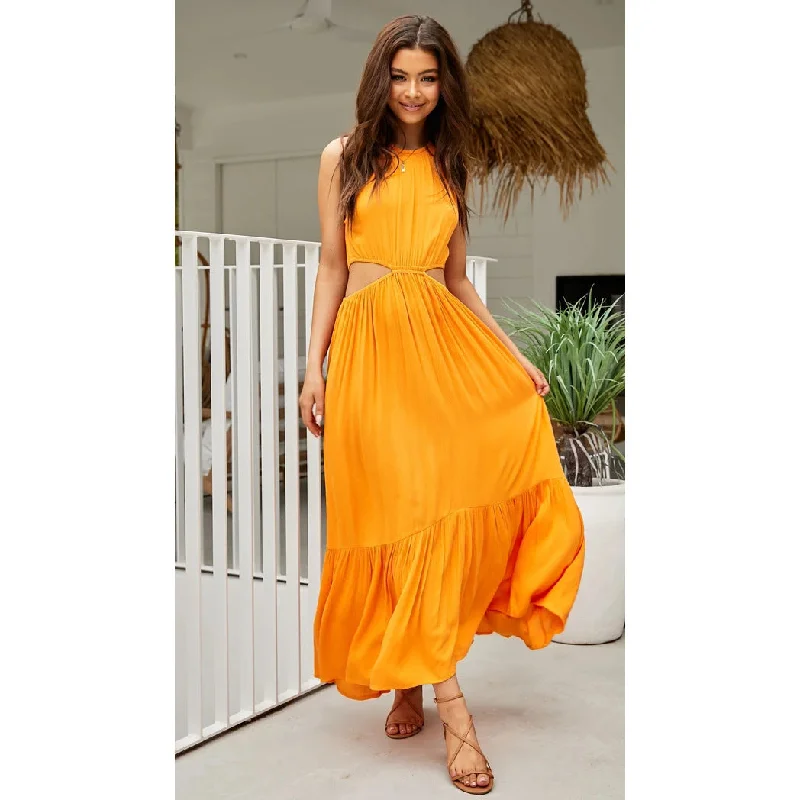 Spring Summer New Maxi Fresh Elegant Halter Rayon Maxi Dress Maxi Trendy Maxi Dress with Belt Spring Summer New Maxi Fresh Elegant Halter Rayon Maxi Dress Maxi Trendy Maxi Dress with Belt