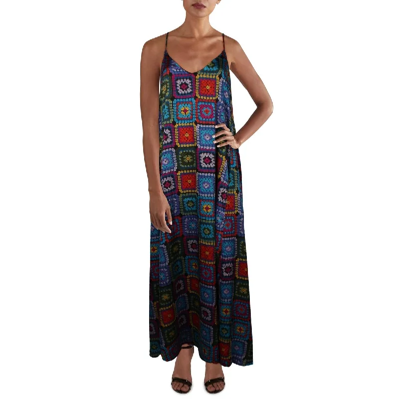 Tahari ASL Womens Printed Long Maxi Dress Trendy Floral Print Maxi Dress