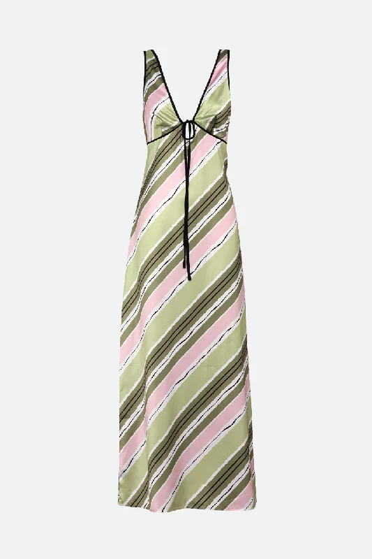 Tamika Maxi Dress | Stripe Comfortable Cotton Maxi Dress