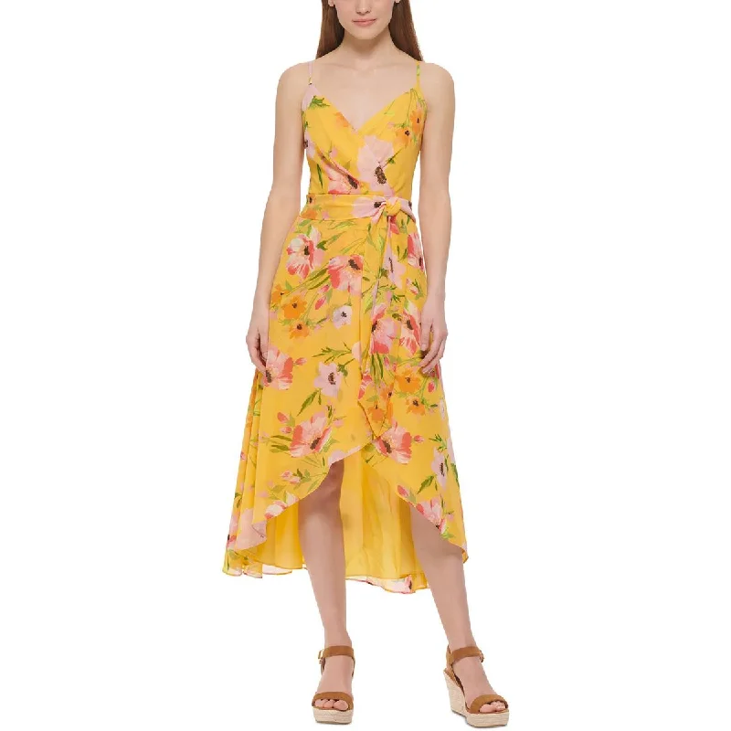 Vince Camuto Womens Floral Long Maxi Dress Elegant Wraparound Maxi Dress