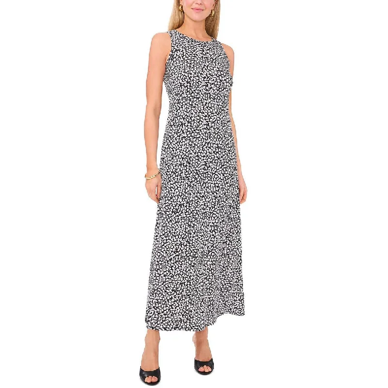 Vince Camuto Womens Floral Print Long Maxi Dress Fashionable Sheer Maxi Dress