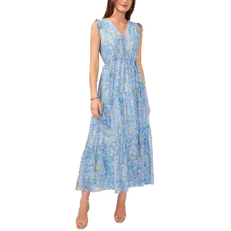 Vince Camuto Womens Paisley Long Maxi Dress Chic Boho Print Maxi Dress