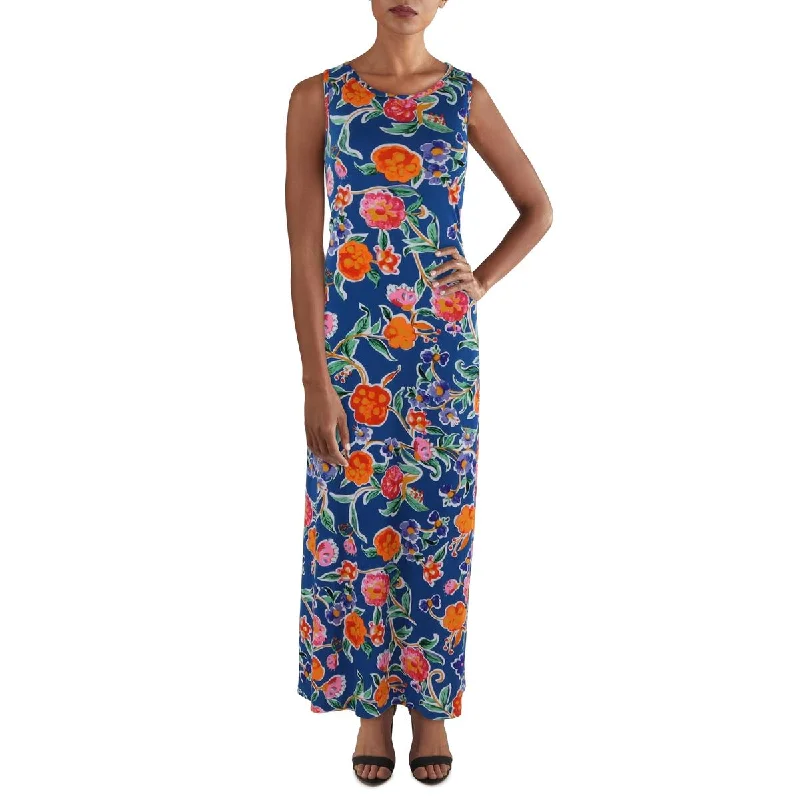 Vince Camuto Womens Sleeveless Long Maxi Dress Trendy Ruffled Maxi Dress