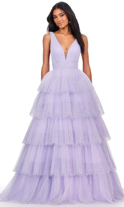 Ashley Lauren 11672 - Multi-Tiered Tulle Prom Dress