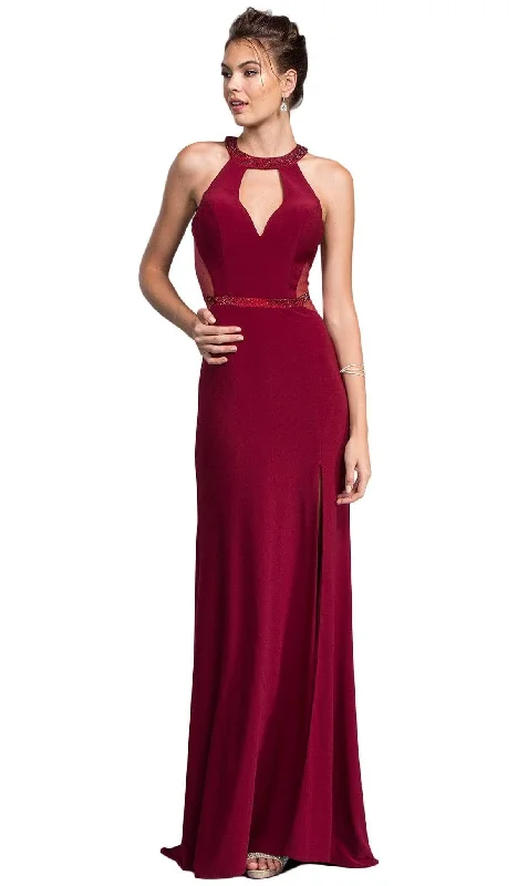 Aspeed Design - Ornate Halter Sheath Prom Dress