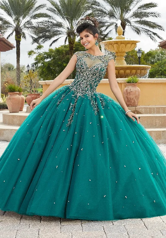 Vizcaya By Mori Lee 60094 - Bejeweled Illusion Ballgown