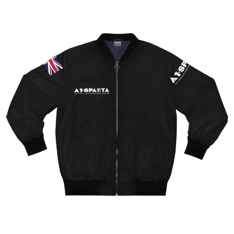 A1•Sparta  GBR  Men's Bomber Jacket (AOP) Knit Fabric Woven Fabric Fleece Fabric