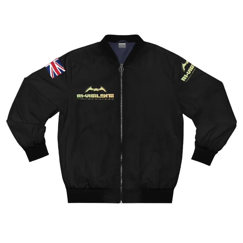 A1-Vigilante GBR Men's Bomber Jacket (AOP) Cotton Fabric Linen Fabric Terry Fabric