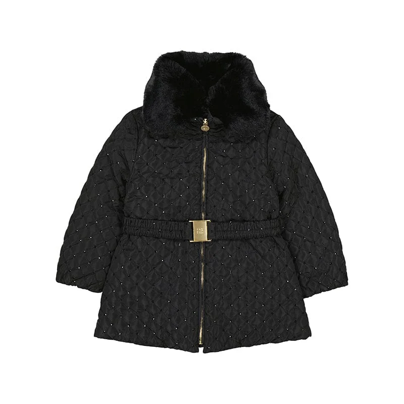 ABEL & LULA - Sequin Padded Jacket - Black Jersey Jacket Tulle Jacket Batik Jacket
