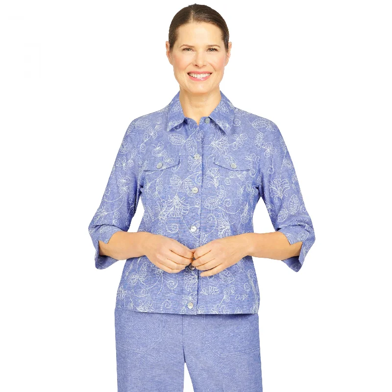 Ann Arbor Embroidered Jacket Plus Rayon Fabric Velvet Fabric Corduroy Fabric