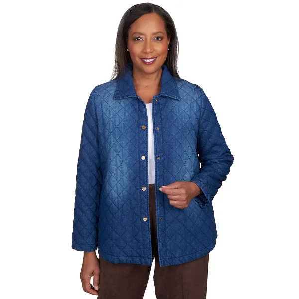 Autumn Weekend Denim Quilt Jacket Fleece Jacket Down Jacket Feather Jacket