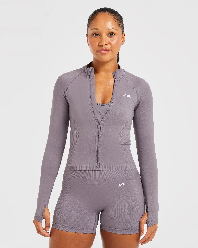 Balance V3 Seamless Zip Jacket - Mauve Mesh Jacket Canvas Jacket Denim Jacket