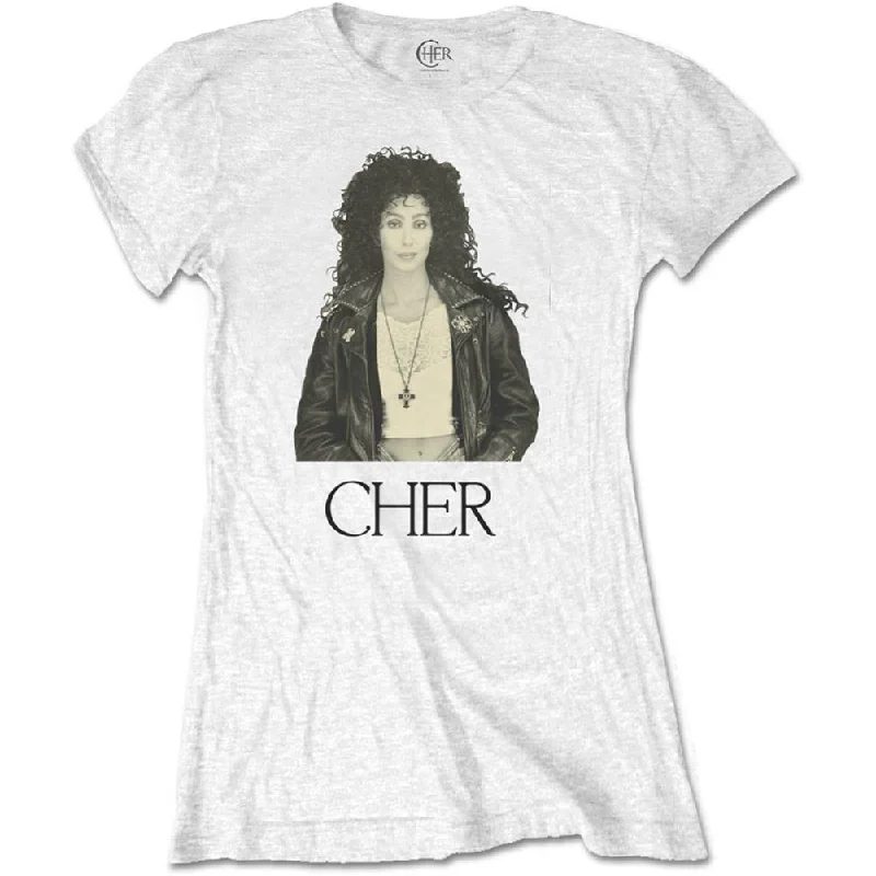 Cher Leather Jacket Ladies T-Shirt Belted Jacket Elasticated Jacket Padded Jacket
