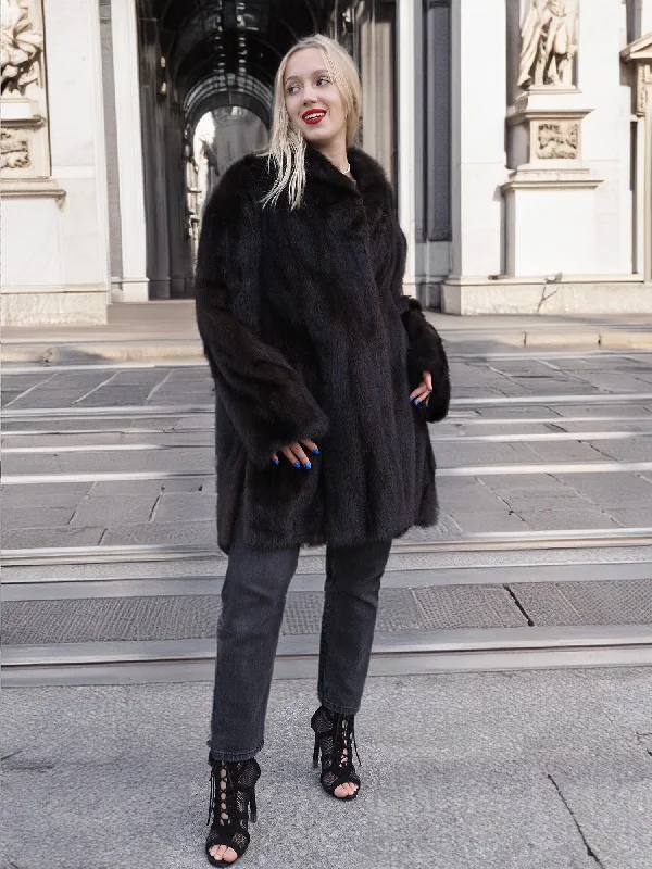 Classic Vintage Dark Ranch Black Mink Fur Jacket Coat L Faux Fur Jacket Real Fur Jacket Shearling Jacket Classic Vintage Dark Ranch Black Mink Fur Jacket Coat L Faux Fur Jacket Real Fur Jacket Shearling Jacket