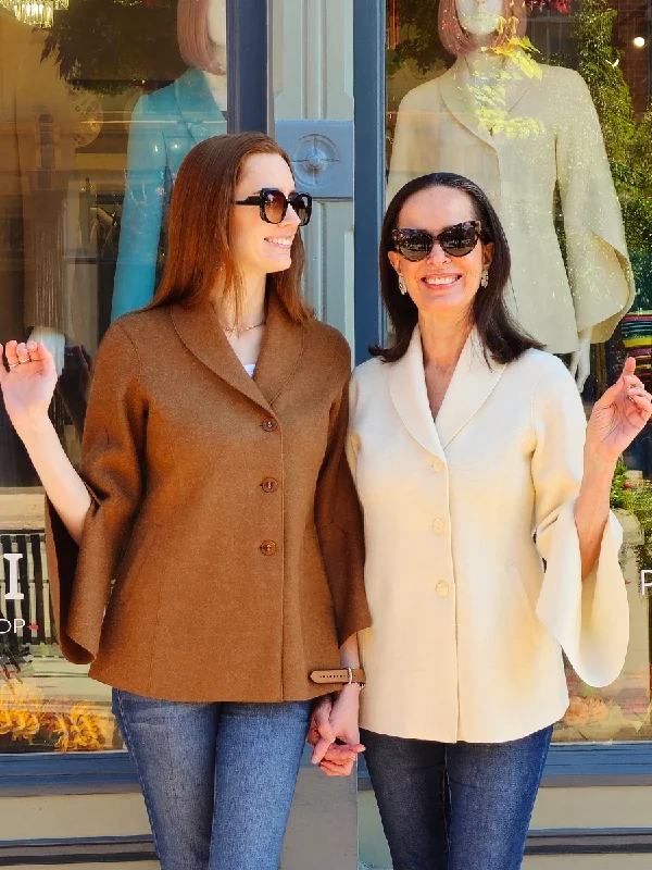 Women's Baby Alpaca Bell Sleeve Jacket V-Neck Jacket Boat Neck Jacket Square Neck Jacket Women's Baby Alpaca Bell Sleeve Jacket V-Neck Jacket Boat Neck Jacket Square Neck Jacket