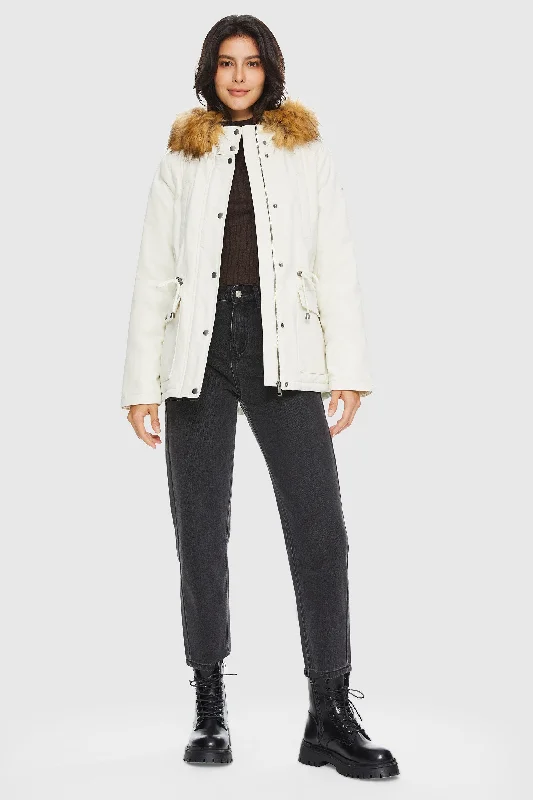 Detachable Faux Fur Winter Parka Jacket Denim Jacket Leather Jacket Suede Jacket