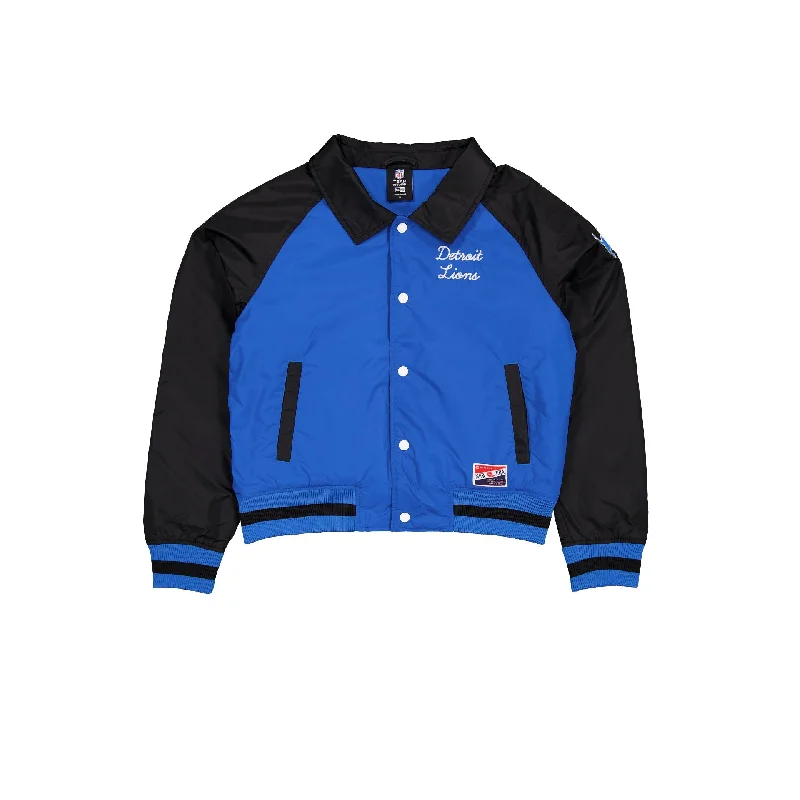 Detroit Lions Throwback Women's Jacket Wool Jacket Cashmere Jacket Tweed Jacket