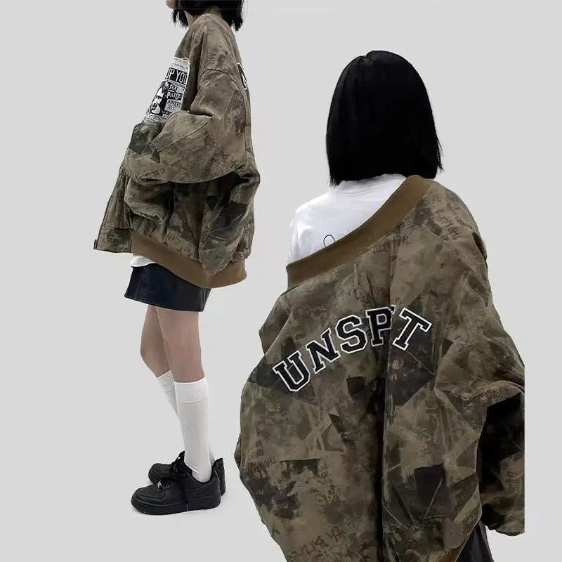 Hip Hop Retro Y2K Jacket Loose Baseball Jackets Cotton Jacket Linen Jacket Terry Jacket Hip Hop Retro Y2K Jacket Loose Baseball Jackets Cotton Jacket Linen Jacket Terry Jacket