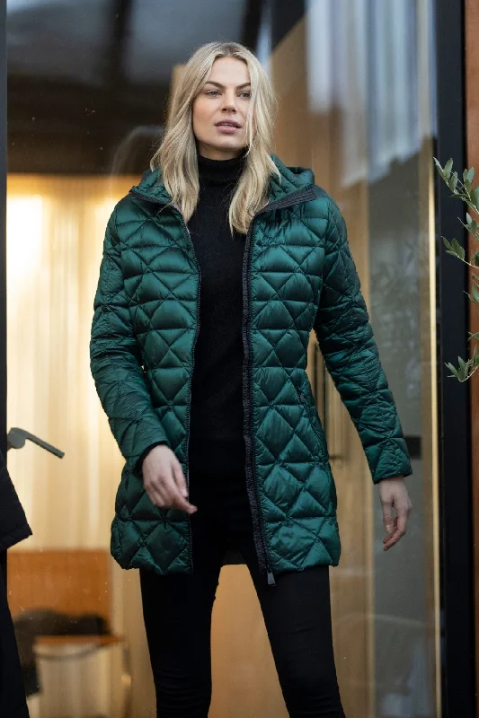 IRIS Light Down Jacket with Detachable Hood 2242 Denim Fabric Leather Fabric Suede Fabric IRIS Light Down Jacket with Detachable Hood 2242 Denim Fabric Leather Fabric Suede Fabric