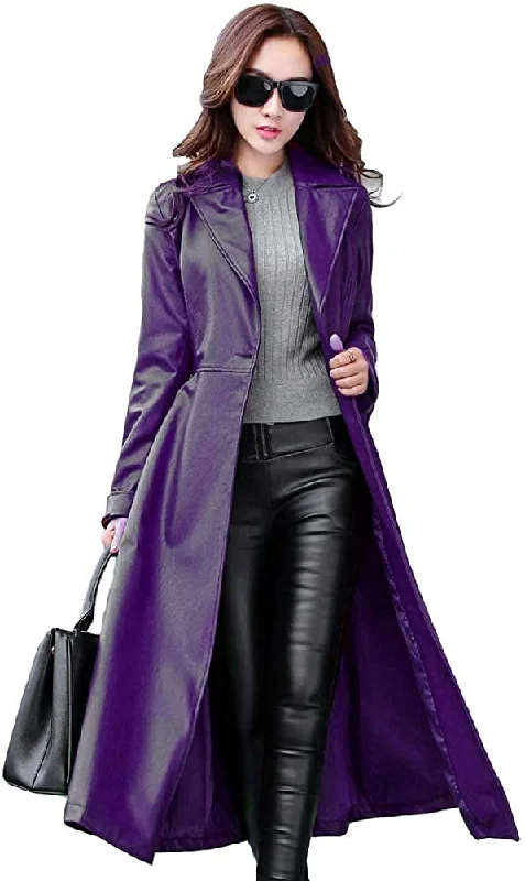 KL Koza Leathers Women's Lambskin Leather Trench Jacket Over Coat WT021 Plaid Jacket Tartan Jacket Houndstooth Jacket KL Koza Leathers Women's Lambskin Leather Trench Jacket Over Coat WT021 Plaid Jacket Tartan Jacket Houndstooth Jacket