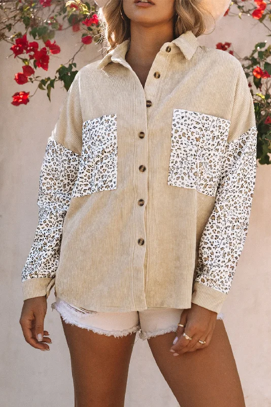 Corduroy Buttoned Shirt Jacket Faux Fur Jacket Real Fur Jacket Shearling Jacket