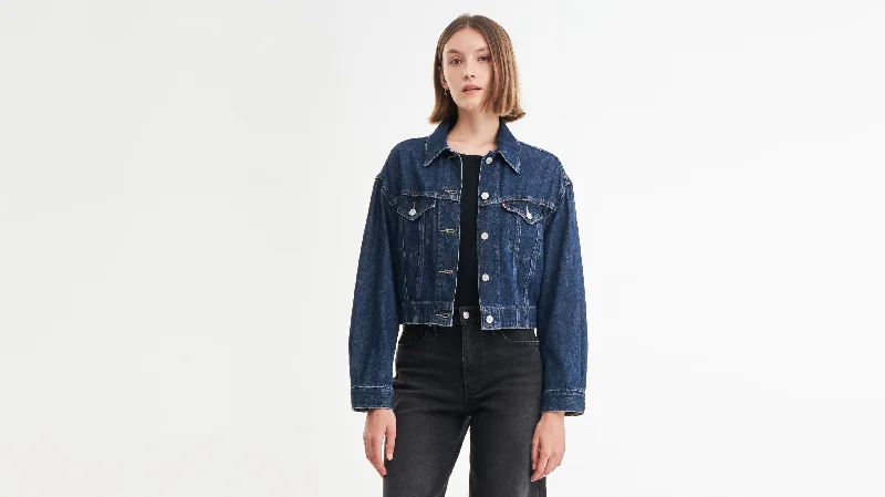Levi's® Women's Featherweight Trucker Jacket Zippered Jacket Buttoned Jacket Snapped Jacket