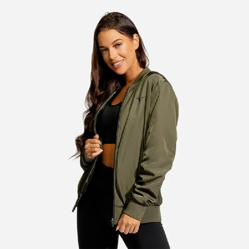 Limitless Bomber Jacket - Khaki Bomber Jacket Anorak Windbreaker