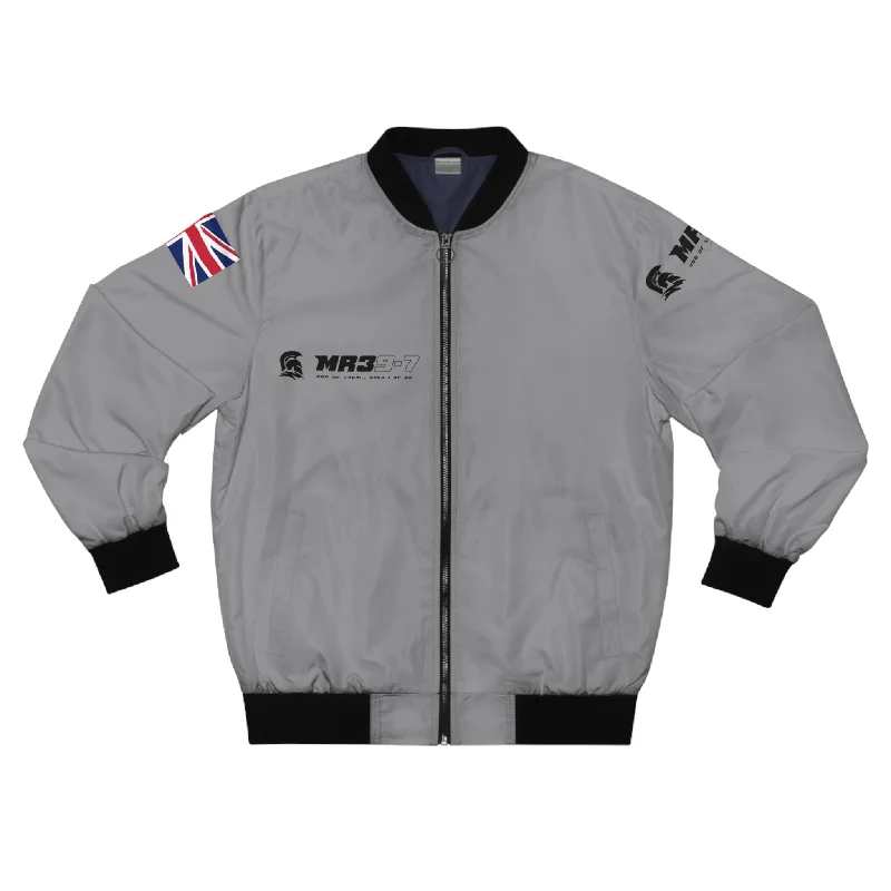 Mr39-7 GBR Gothic Skull with Wings and Roses Men's Bomber Jacket (AOP) Tailored Jacket Straight Jacket A-Line Jacket