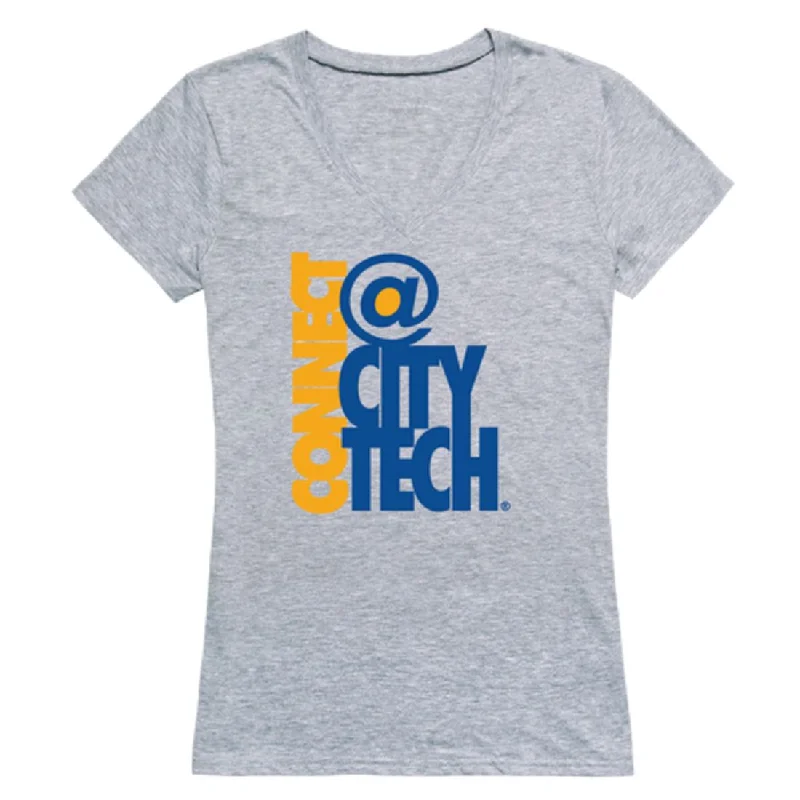 New York City College of Technology Yellow Jackets Womens Seal T-Shirt A-Line Jacket Boat Neck Shawl Collar