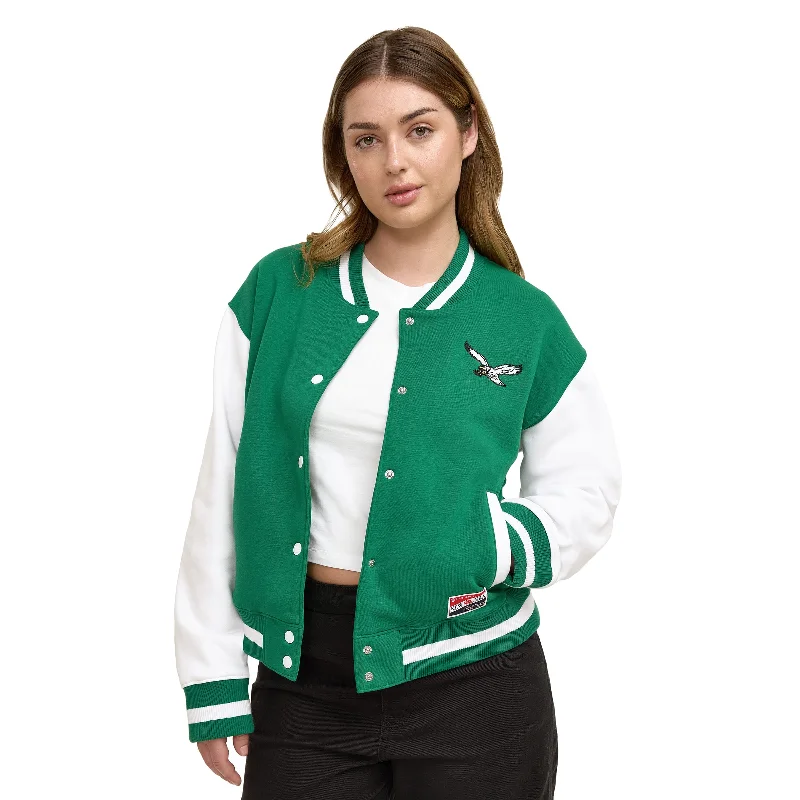 Philadelphia Eagles Throwback Fleece Women's Jacket Nylon Jacket Polyester Jacket Spandex Jacket Philadelphia Eagles Throwback Fleece Women's Jacket Nylon Jacket Polyester Jacket Spandex Jacket