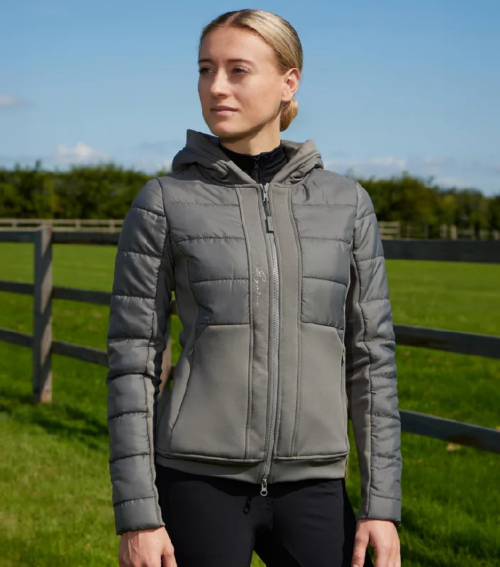 Premier Equine Agata Ladies Riding Jacket (Anthracite) Zip Front Button Front Snap Front Premier Equine Agata Ladies Riding Jacket (Anthracite) Zip Front Button Front Snap Front